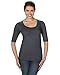 Anvil Ladies Triblend Deep Scoopneck 1/2 Sleeve T-Shirt. 6756L - XX-Large - Heather Aubergine