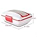 YOUDirect Car Use Electric Heating Lunch Box - Portable Bento Meal Heater Car Plug Food Warmer Stainless Steel Heating Food Container Leak-Resistant Reusable Electronic Food Boxes (Red)