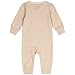 Niteo Baby Organic Cotton Snap Front Coverall, Light Brown, 3-6M
