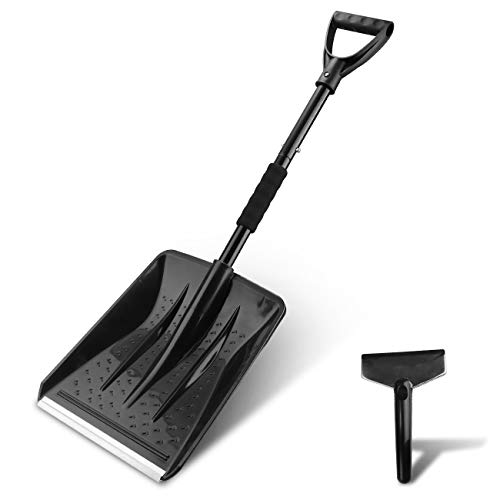 V VONTOX Snow Shovel, Detachable Portable Emergency Snow Shovel Plastic