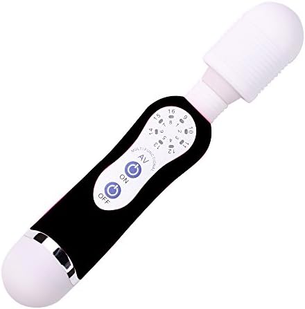 Mew 16 Speed Magic Powerful Female Personal Massage Wand Massager Mini AV Vibrator(Red) (Black)