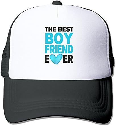 MZONE Casual Two-toned Cap Hat This Best Boyfriend Ever Couple Gift Fishing Visor Cap Black