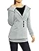 Allegra K Lady Shawl Collar Pullover Button Decor Tunic Knit Shirt l Light Grey