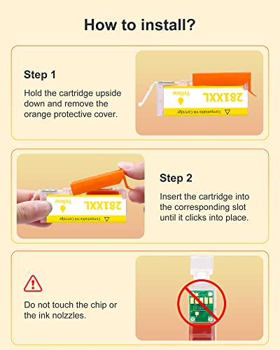 PGI-280 XXL/CLI-281 XXL Ink Cartridge 5 Color Value Pack Replacement for Canon 280 281 Ink Cartridges Compatible with Printer TR8520 TR8620 TR7520 TR8600 TS6120 TS6220 TS9120