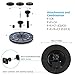 Solar Fountain with Battery Backup, FEELLE 2.5W Standing Solar Bird Bath Fountain Water Pump for Birdbath, Pond, Pool, Garden