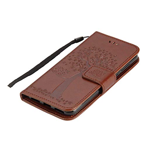 Huawei Honor 6A Case, The Grafu Shockproof Leather Wallet Cover, Premium Magnetic Fip Case with Kickstand and Card Slots for Huawei Honor 6A, Brown - Thumbnail 2