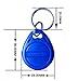 100pcs 125khz Wholesale New RFID Proximity Id Card Token Tags Key Keyfobs (Blue)