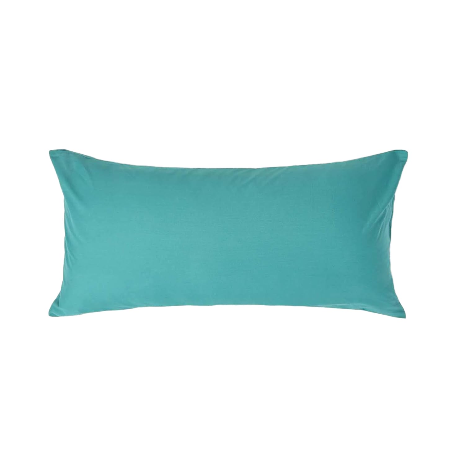 HOMESCAPES Teal Pure Egyptian Cotton Euro Size Pillowcase 40 x 80 cm 200 TC 400 Thread Count Percale Equivalent Pillow Case with Zip