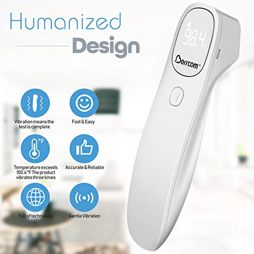 Berrcom Digital Infrared Thermometers for Baby Adults, Non Contact Infrared Forehead Thermometer with LED Display, 3 Modes Body/Surface/Room Temperature Electronic Thermometers - Thumbnail 2
