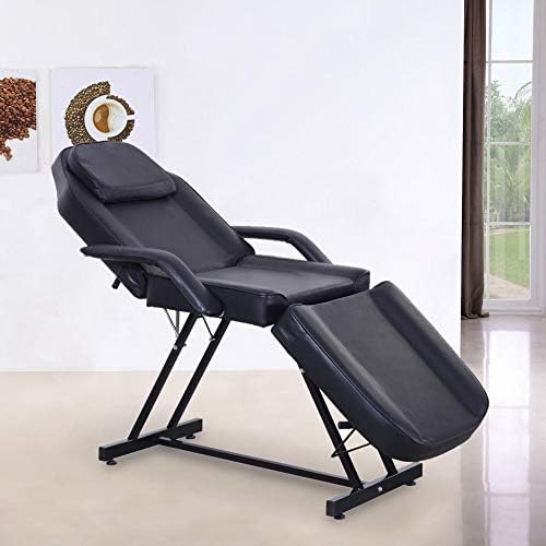 Massage Facial Tattoo Bed Adjustable Table Chair Beauty Spa Salon Chairs (Black)