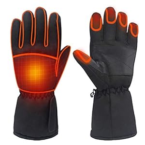 Bsopem Elektrische verwarmde handschoenen, waterdichte oplaadbare warme thermische handschoenen met touchscreen functie…
