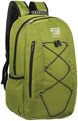 SOMISS 25L Water Resistant Lightweight Packable Foldable Daypack Camping Backpack (25L, SPB6S-ARMY GREEN)