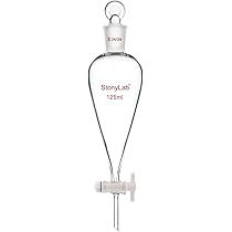 ENTONNOIR DE SÉPARATION à Addition Graduée En Verre Lab 500 ML 29/42 4