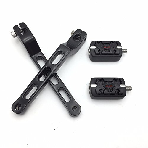 HTT Group Motorcycle Black Aluminum Heel/Toe Shift Levers with Grooved Zombie Shifter Pegs For Harley Davidson Trike 2008 and later