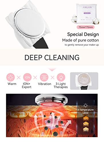 ANLAN Masajeador Facial para Antiarrugas y Reafirmante, 5EN1 Pro Maquina Estetica Antienvejecimiento, Cuidado Facial, Antiflacidez Cara y Cuello, Limpieza profunda, con algodón