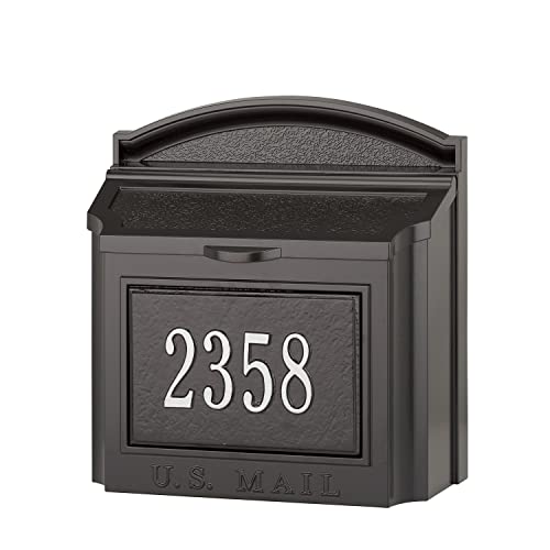 Whitehall Custom Wall Mount Mailbox, Personalized House Number Mail Box