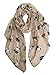 GERINLY Cute Pandas Scarfs For Women Lightweight Animal Print Shawl Wraps (Khaki)