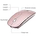2win2buy Rechargeable Wireless Mouse,2.4G Optical Sensor Ultra Slim Mice + USB Receiver for Notebook, PC, Laptop, Computer, Macbook (Rose Gold)