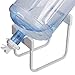 3-5 Gallon Water Jug Stand with 1 Pcs White Dispenser Valve and 1pc Dustproof Plug, Non Slip Water Stand with Food Grade Fast Flow Water Spout for 55MM Non Threaded Crown Top Water Jugs, White
