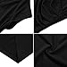 MISSKY Women A-line Short Sleeve V Neck Swing Elegant Dresses for Women,Black S