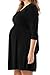 Pink Queen Women's Mock Two-Piece Maternity Dress 3 4 Sleeve