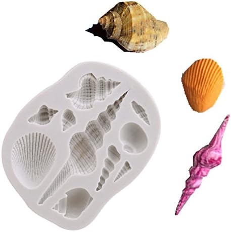 Sea Shell Silicone Mold Fondant Cake Decorating Tools DIY Seagull Anchor Sea Horse Chocolate Candy Soap Fimo Clay Molds Category-C