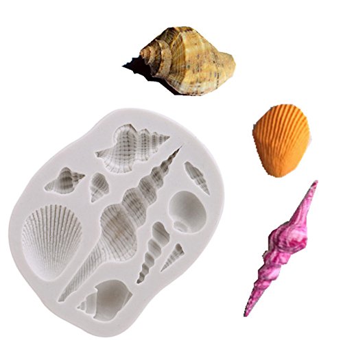 Sea Shell Silicone Mold Fondant Cake Decorating Tools DIY Seagull Anchor Sea Horse Chocolate Candy Soap Fimo Clay Molds Category-C