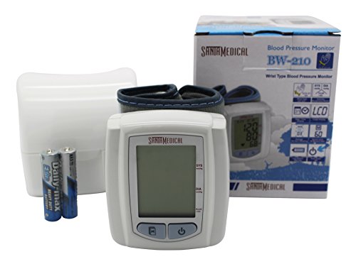 Santamedical Wrist Digital Blood pressure Monitor with Case - Large Display