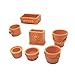 MagiDeal Mini 7 Pieces Plastic Assorted Flower Pot for 1:12 Scale Dollhouse Miniature Garden Furniture Decor Kits