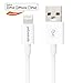 yellowknife [Apple MFI Certified] Lightning to USB Cable Sync Charger Data Cable Cord Data 3.3ft / 1m Lightning to USB Sync Charger Data Cable Cord Data for iPhone 5 5S 5C,iPad (Air/4th generation),iPad mini,iPod (7th generation),iPod touch (5th generation)&iPod nano(7th generation) (White-Round)