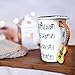Amazing Roo Mug Cup With Guitar Handle And Art Musical Notes Holds - 13.5 Oz, Tea Coffee Milk Ceramic Mug - Gift For Music Lover