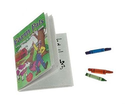 Dollhouse Miniature Coloring Book with Crayons