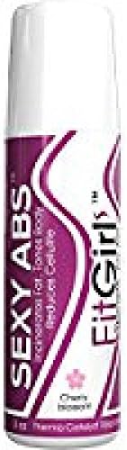FitGirl sexy Abs, Cherry Blossom, 3 ounces , ORGANIC BASE, All Natural Slimming Cream, Incinerates Fat, Reduces Cellulite