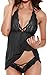 Beautyin Womens Sexy Babydoll Lingerie Lace Halter Chemise Sleepwear