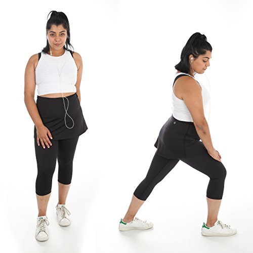 image for Sport-it Skirted Leggings Girls Capri Skirt, Active Skapri with Pocket