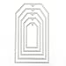 Fyore 5 Pcs Rectangle Shape Metal Cutting Dies Stencil Template Mould for DIY Scrapbooking Album Paper Card Craft (5 Pcs Rectangle)