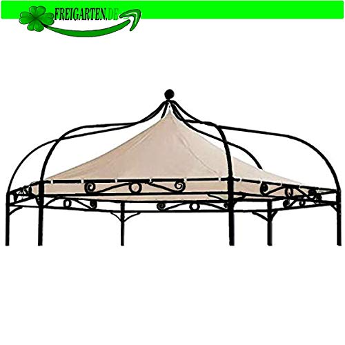 freigarten.de Ersatzdach für Pavillon Modena 6-eck 320cm Wasserdicht Material: Panama PCV Soft 370g/m² extra stark Modell 8 (Beige) – Bild 6