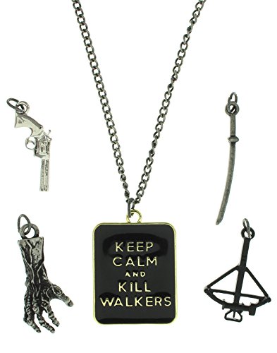 The Walking Dead Keep Calm And Kill Walkers Interchangeable Charm Necklace