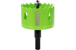 CSOOM Upgraded Bi-Metal Hole Saw Drill Bit, Hole Drilling Cutter, Ideal for Plastic, Wood, Plywood, Thin Steel Sheets, and Thin Aluminum Sheets（60mm|2-3/8"）.