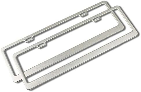 Stainless Steel License Plate Frames, 2-Pack – Includes Screw Caps, Custom Laser Engraving Available