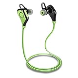 Bluetooth Earphones, Tenswall Sweatproof Wireless Bluetooth Earbuds Headset Headphones Noise Cancelling, Outdoor Mountaineering Sport, Gymnasium Running, Hiking for iPhone 6S, Android Devices (Green)