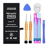 2300mAh Ultra High Capacity Battery for iPhone 7, JEMESI Replacement Battery with Professional Repair Tools and Install Manual-1 Year Warranty