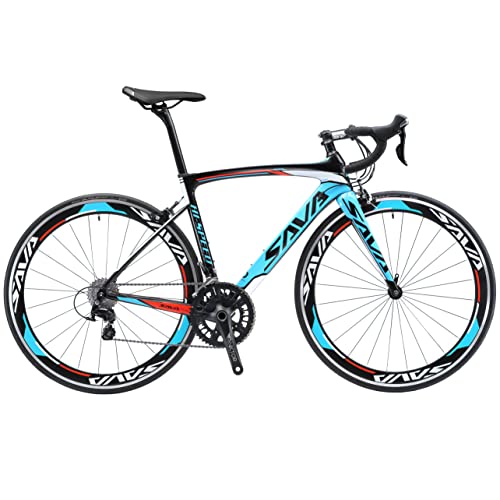 SAVADECK Carbon Fiber Road Bike, Carbon Fiber Frame 700C Racing Bicycle  with Sora 18 Speed Groupset Ultra-Ligh