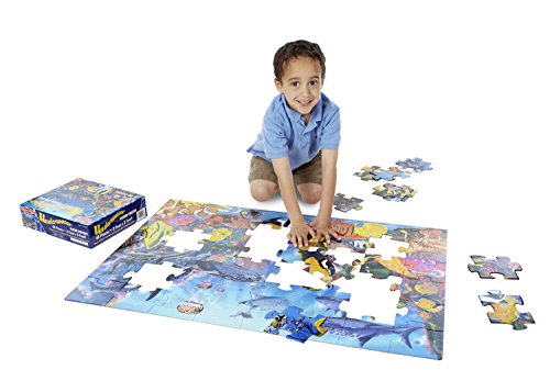 Melissa & Doug Underwater Ocean Floor Puzzle (48 Pieces), 2 x 3 feet