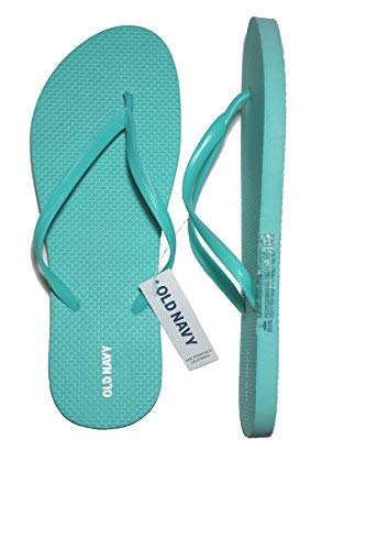 OLD NAVY Flip Flop Sandals for Woman, Great for Beach or Casual Wear (9, Tropical Aqua)