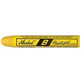 Markal 80221 B Paintstik Solid Paint Ambient Surface Marker, Yellow (Pack of 12)
