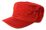 MG Enzyme Washed Cotton Twill Cap, Red One Size