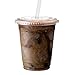 Clear Plastic Cups with Lids | 12 oz, 100 Pack | PET Cold Smoothie Cups | Iced Coffee Cups | Disposable Cups with Lids | To Go Cups
