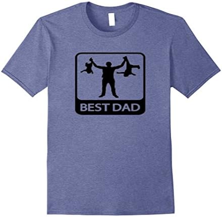 Mens Best Dad T-shirt Gift For Father's Day Shirt Medium Heather Blue