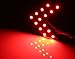 iJDMTOY Pair 14-SMD Arrow Shape LED Circuit Board Panels for Behind The Side Mirror Turn Signal Retrofit, Brilliant Red